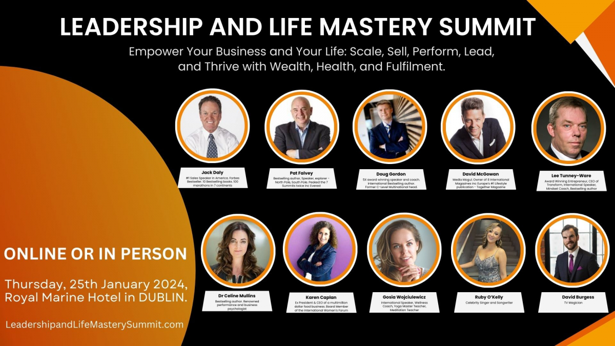 mBooked.com, Leadership and Life Mastery Summit, Dublin, Your Wellness Now